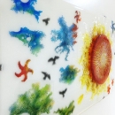 Fused glass wall panel, Addenbrooke's Hospital
