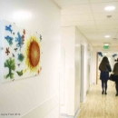 Fused glass wall panel, Addenbrooke's Hospital
