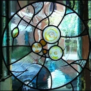 Mouthblown glass Roundel Window
