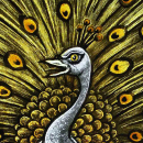 Buxton Dome, freelance restoration, Manners peacock detail