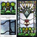 Salvage, fused and painted panel, private residence, Sheffield