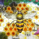 Painted and encapsulated leaded light, Manchester