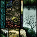 Exhibition panel, backlit