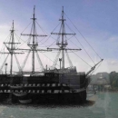 Detail of H.M.S. Conway Memorial window, Bangor Pier